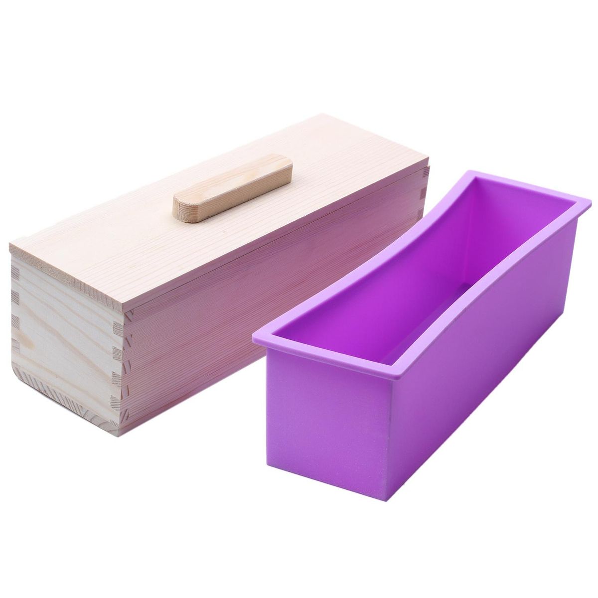 Rectangular Wooden Soap Mold With Silicone Liner Cover Loaf Soap Mold Tool Diy Soap Candle Mold 1200g Mold Making Tool