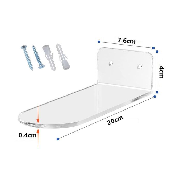 Floating Shoe Shelves Acrylic Set Of 6 Display Sneaker Transparent