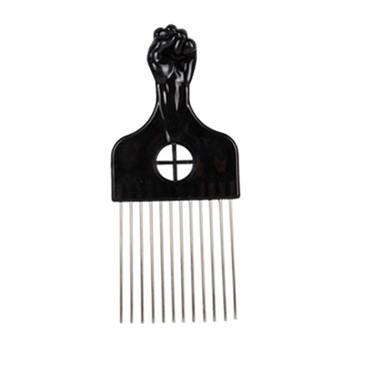 Steel Afro American Pick Comb Brush Hairdressing Tool Braid Type 4