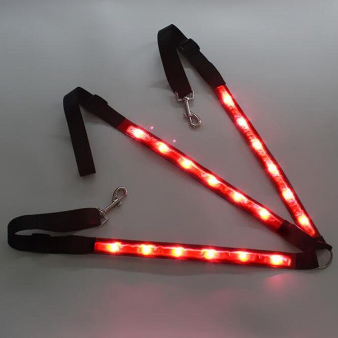 LED Horse Breastplate Collar Harness 3 Lighting Modes Battery Red
