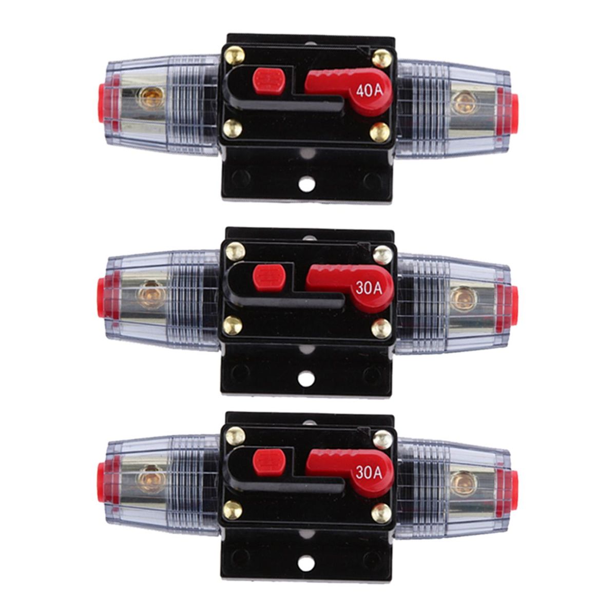 3pcs Manual Reset Circuit Breaker Car Auto Boat Audio  Fuse