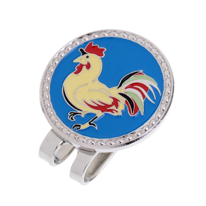 Metal Zodiac Chicken Golf Ball Marker With Magnetic Hat Clip Cock