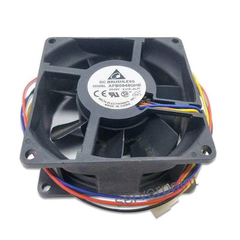 Original For Delta AFB0848GHE 48V 0.41A 8038 8CM four-wire PWM cooling fan