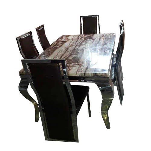 Authentic Marble Dinning + 6 Chairs