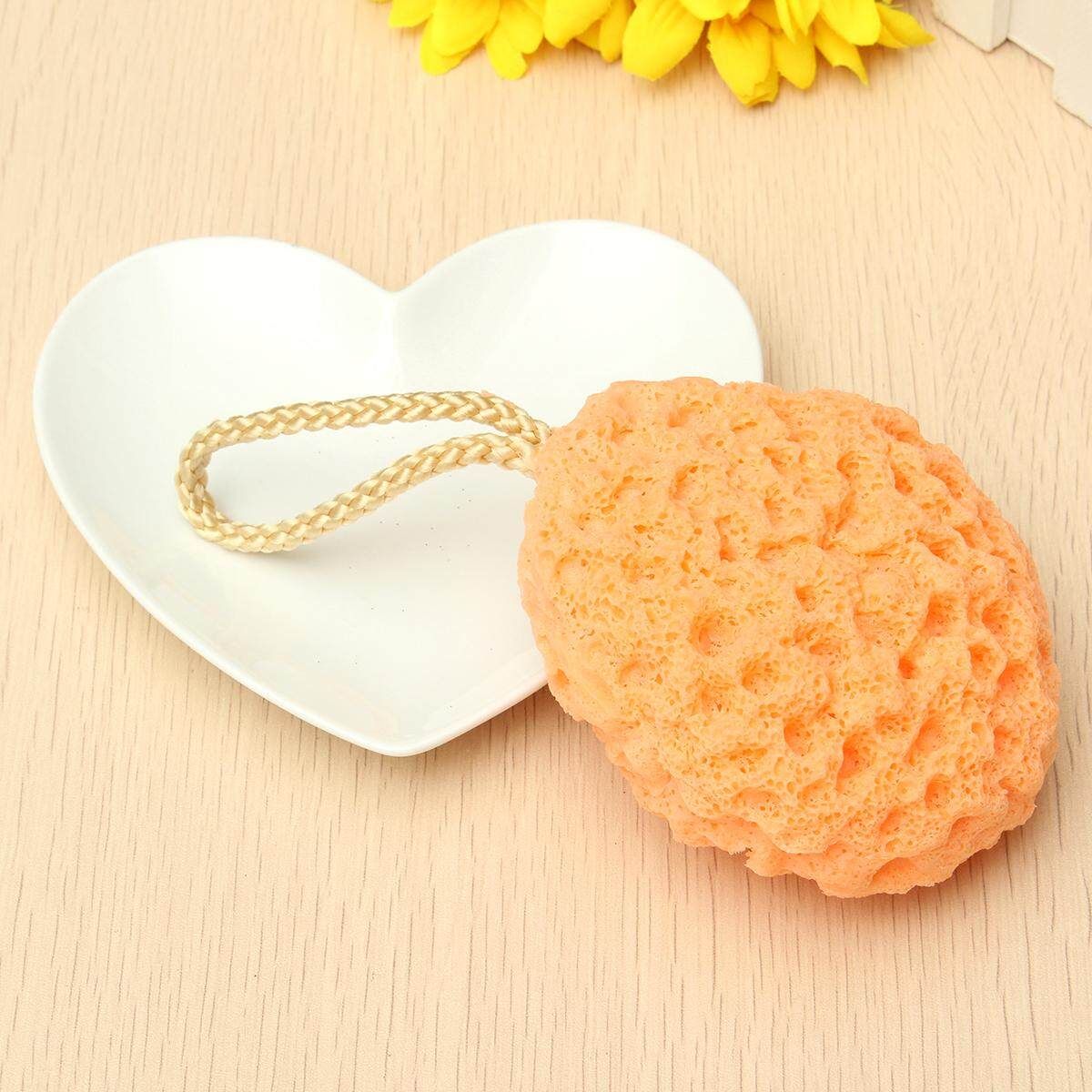 High Quality Face Cleaning Sponge Wholesale Bath Scrubber Shower Spa Sponge Body Cleaning Orange Red