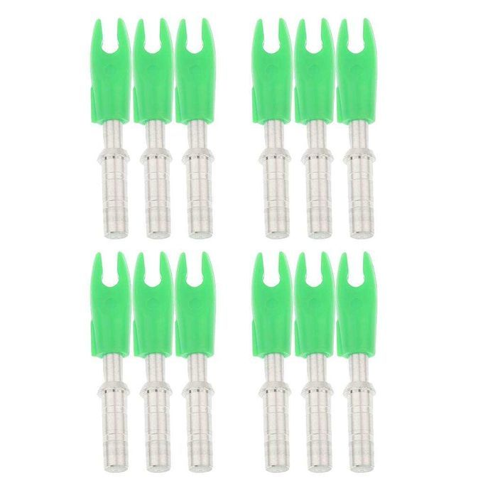 12 Pcs / Pack Plastic Archery Bow Precision Nocks For 4.2mm Green