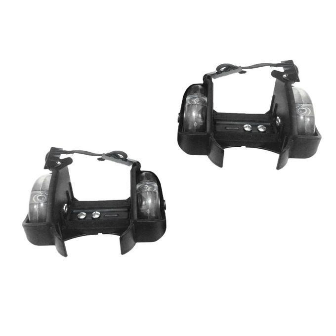 Kids Flashing Roller Skating Shoes Small Pulley Flash Wheel Heel Black