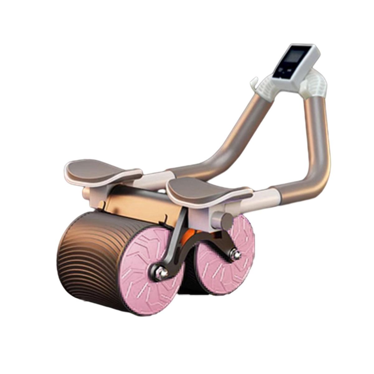 Toning Roller Rebound Abdominal Wheel with Elbow Support for Fitness Pink