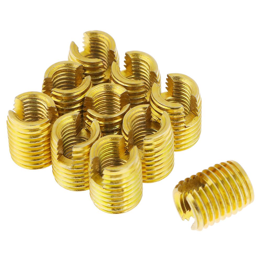 10pcs M8 X M5 Self Tapping Threaded Insert 302 Slotted Type
