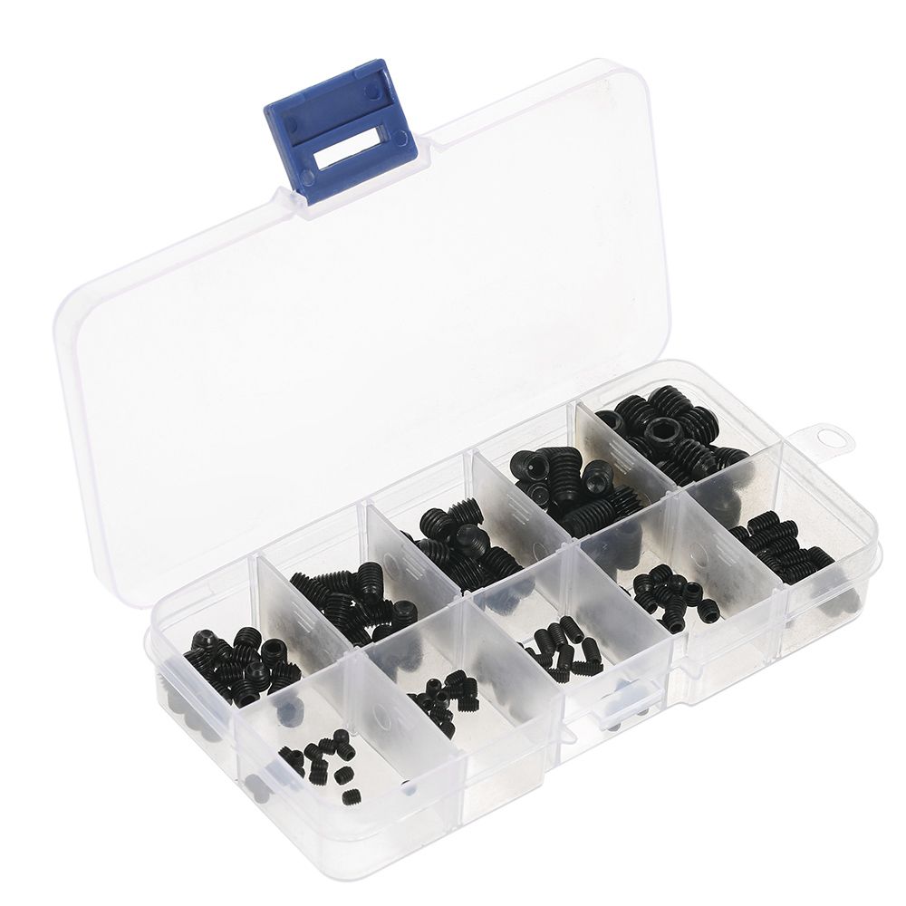 200pcs Black Allen Head Socket Internal Hex Set Grub Screw