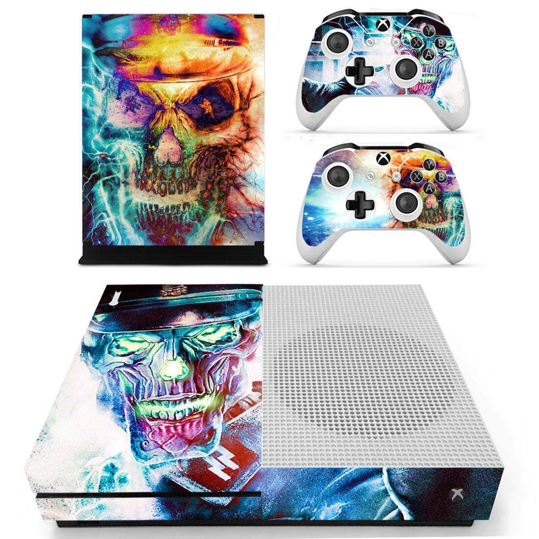 2 Controller Sticker + Skeleton Designer Skin For XBOX ONE S Gaming Console YS-xboxoneS-0134 YS-xboxoneS-0134