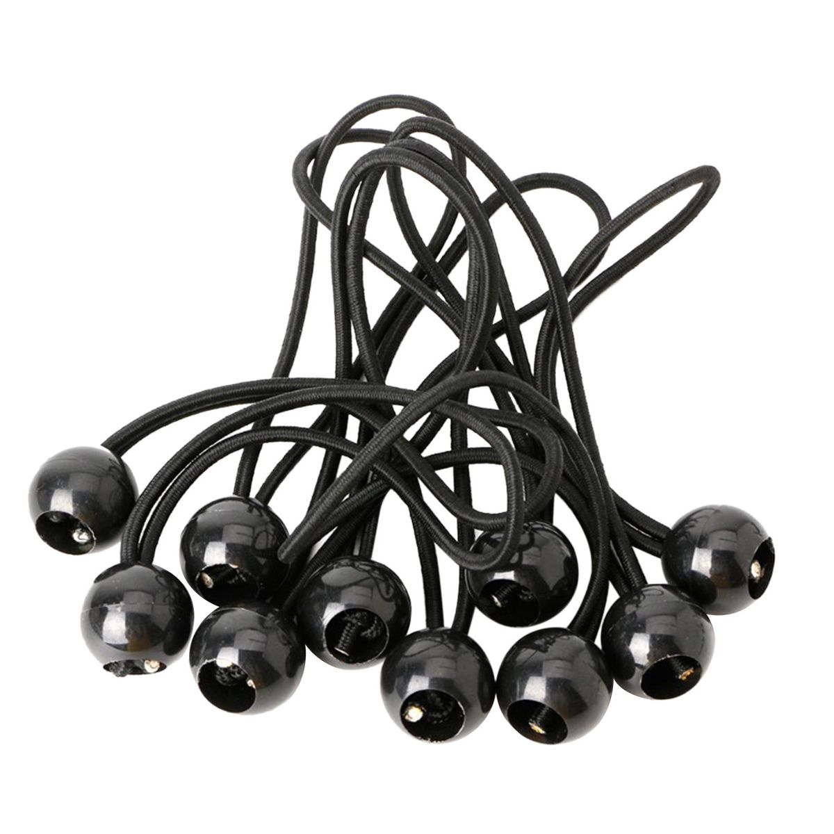 10 Pcs Bungee Balls Cords Tie Down Straps Elastic Rope for Camping Tents Cargo