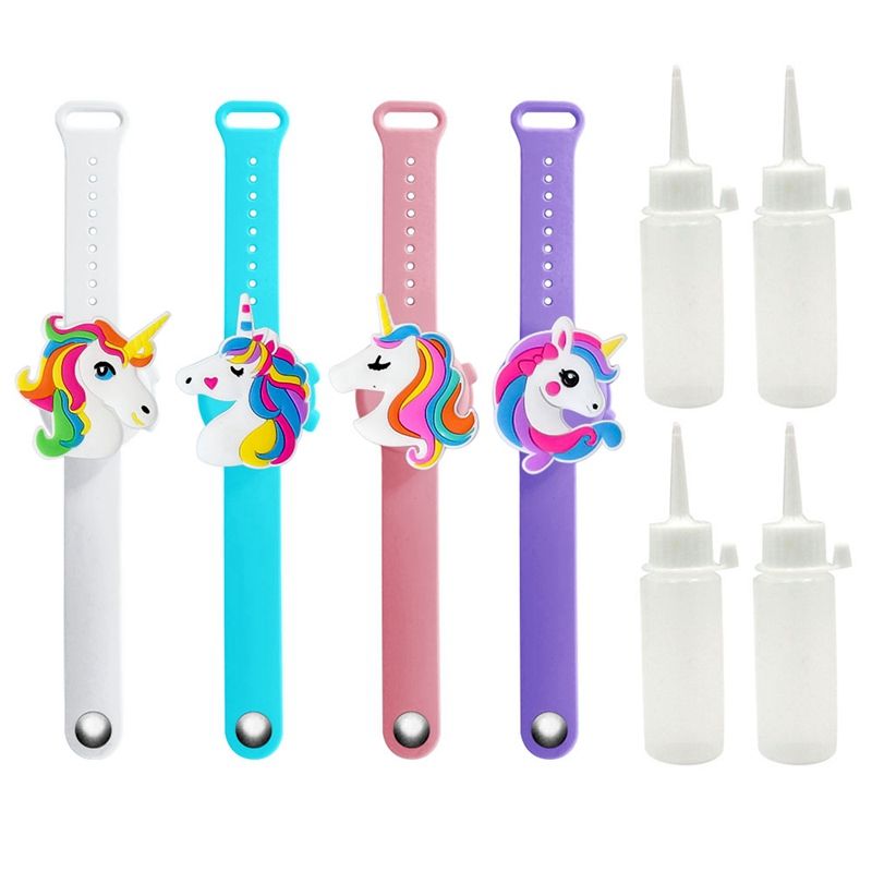 20 ML Cartoon Wristband Hand Dispenser Let Portable Disinfectant  Let Soap Dispenser Kids Hand Sanitizer Holder-black Watermelon