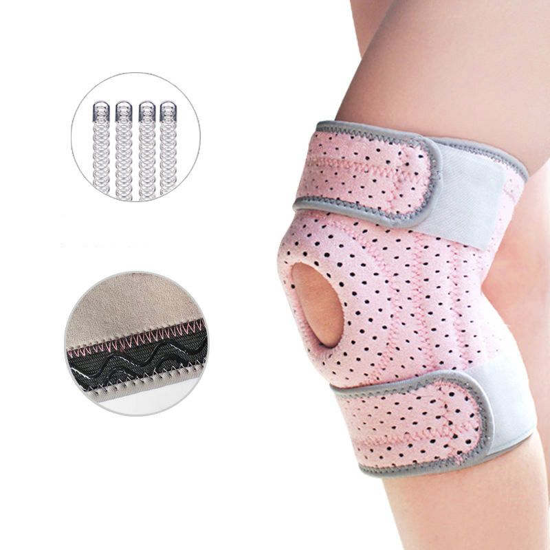 1pcs Adjustable Knee  Arthritis Joint Pain Knee Protector Pad Orthopedic Patella Support Meniscus Tear Plantar Fasciitis-Pink