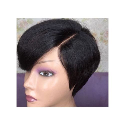 Short Hair Wig With Side Parting Closure