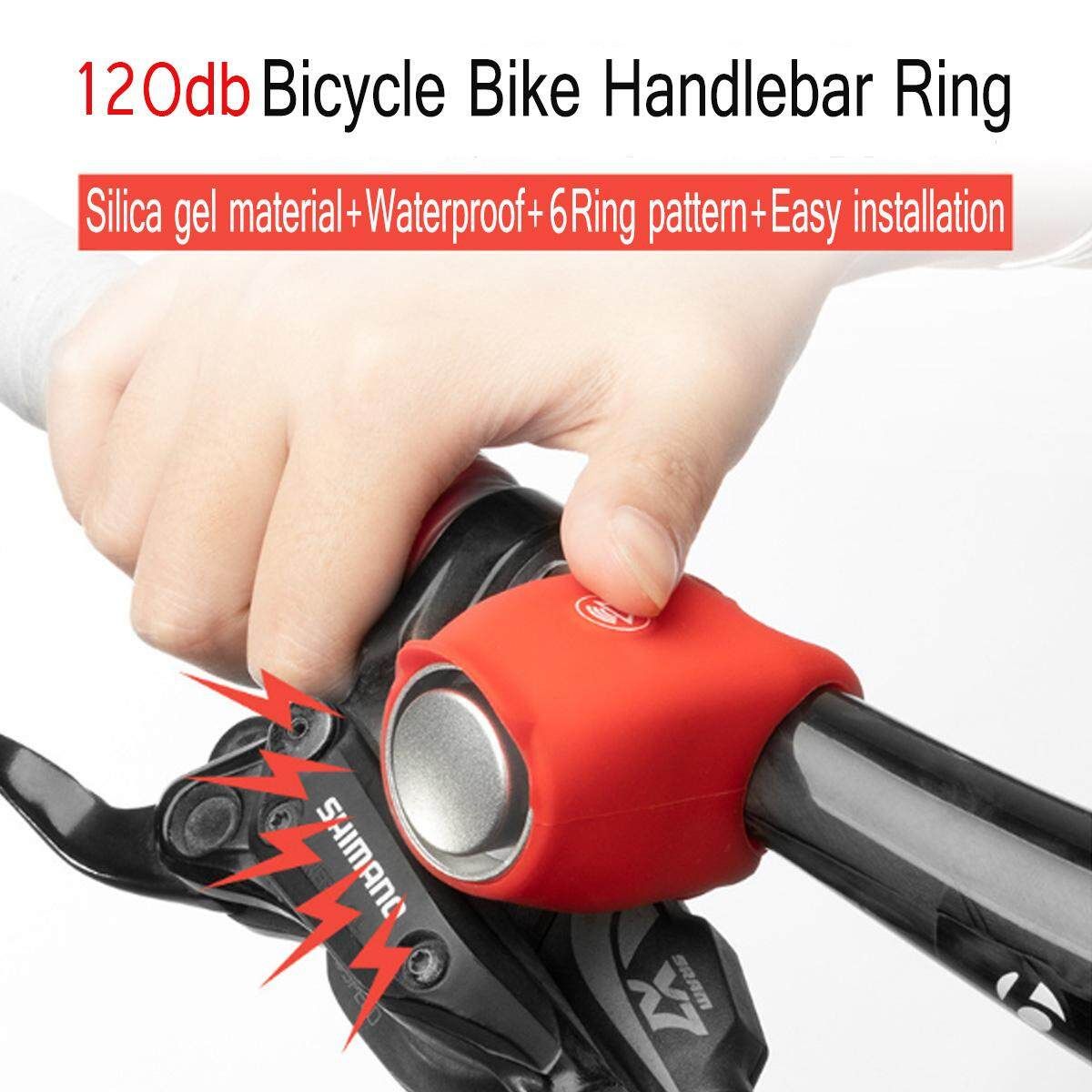 135db Cycling Electric Bike Bicycle Handlebar Ring Bell Horn Sound Alarm IPX4 Gules
