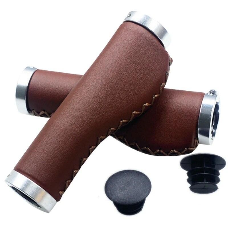 Comfortable Durable Pu Bicycle Grips Retro Bike Mountain Bicycle Folding Bicycle Grip Handle Attachments Of A Bicycle