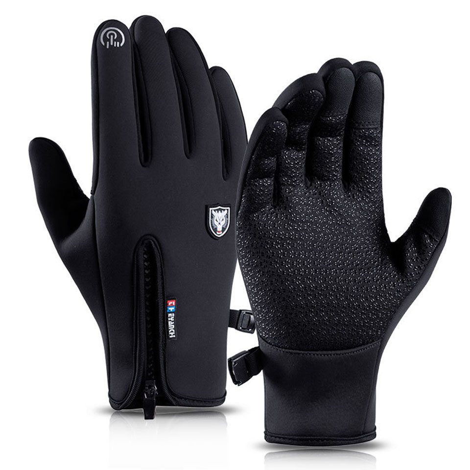 (black)Sensitive Touch Screen Non-slip And Wear-Resistant Warm Gloves High Quality Windproof O GRE