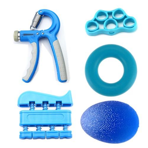 5pcs Gym Fitness Adjustable 10 60KG Hand Grip Set Finger Forearm Strength Muscle Recovery Hand Gripper Exerciser Trainer Ball
