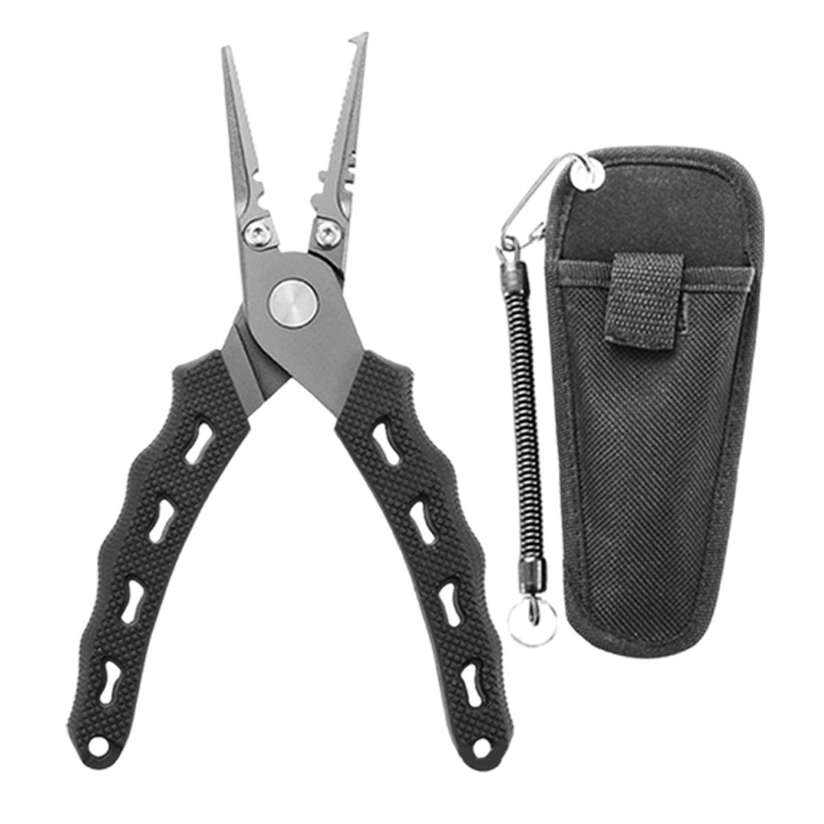 Portable  Pliers Split Ring Hook Remover Muti Function Black