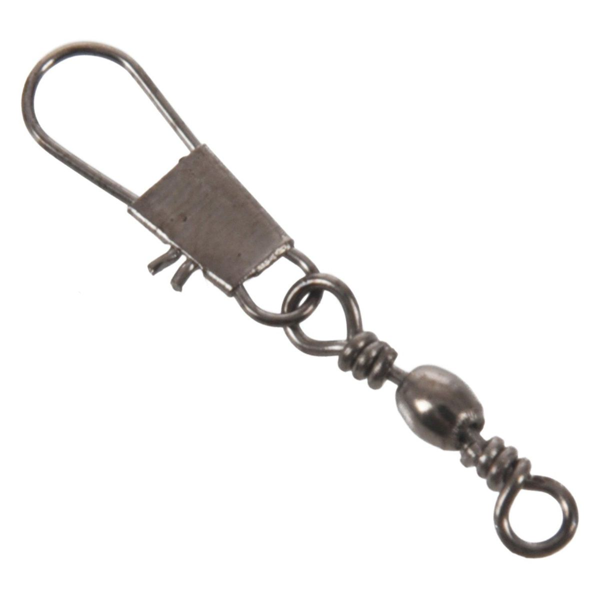 10x Metal Fishing Line to Hook Swivel Connectors Dark Gray