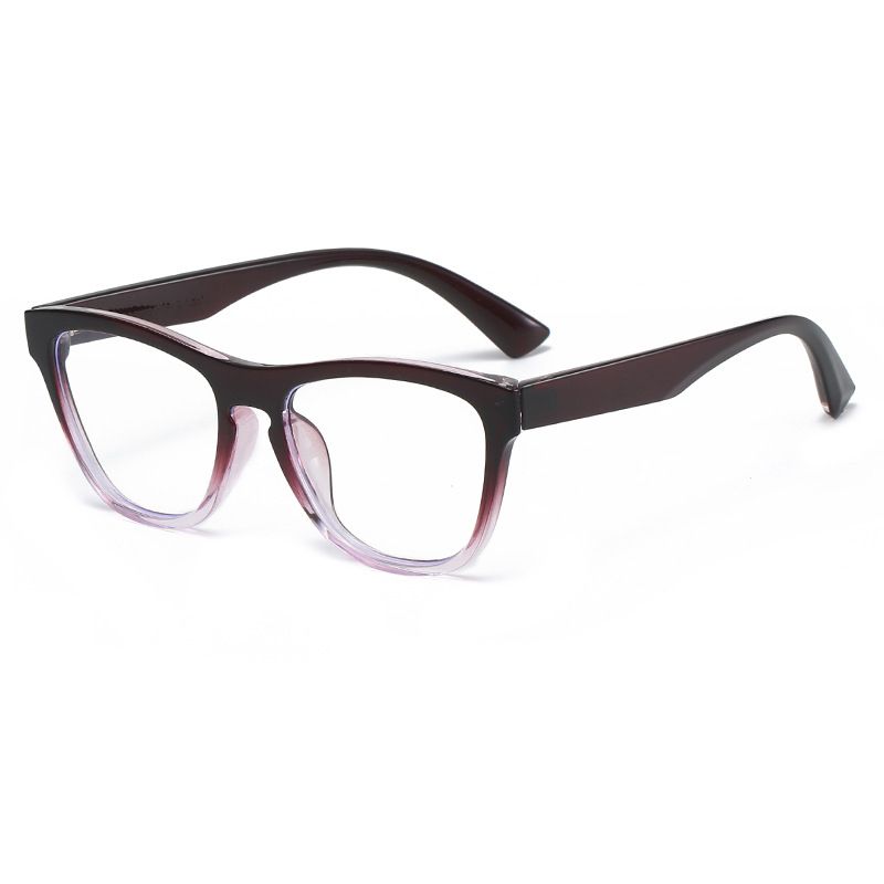 Unisex Round Framed Ombre Anti Blue Light Reading Eyeglasses