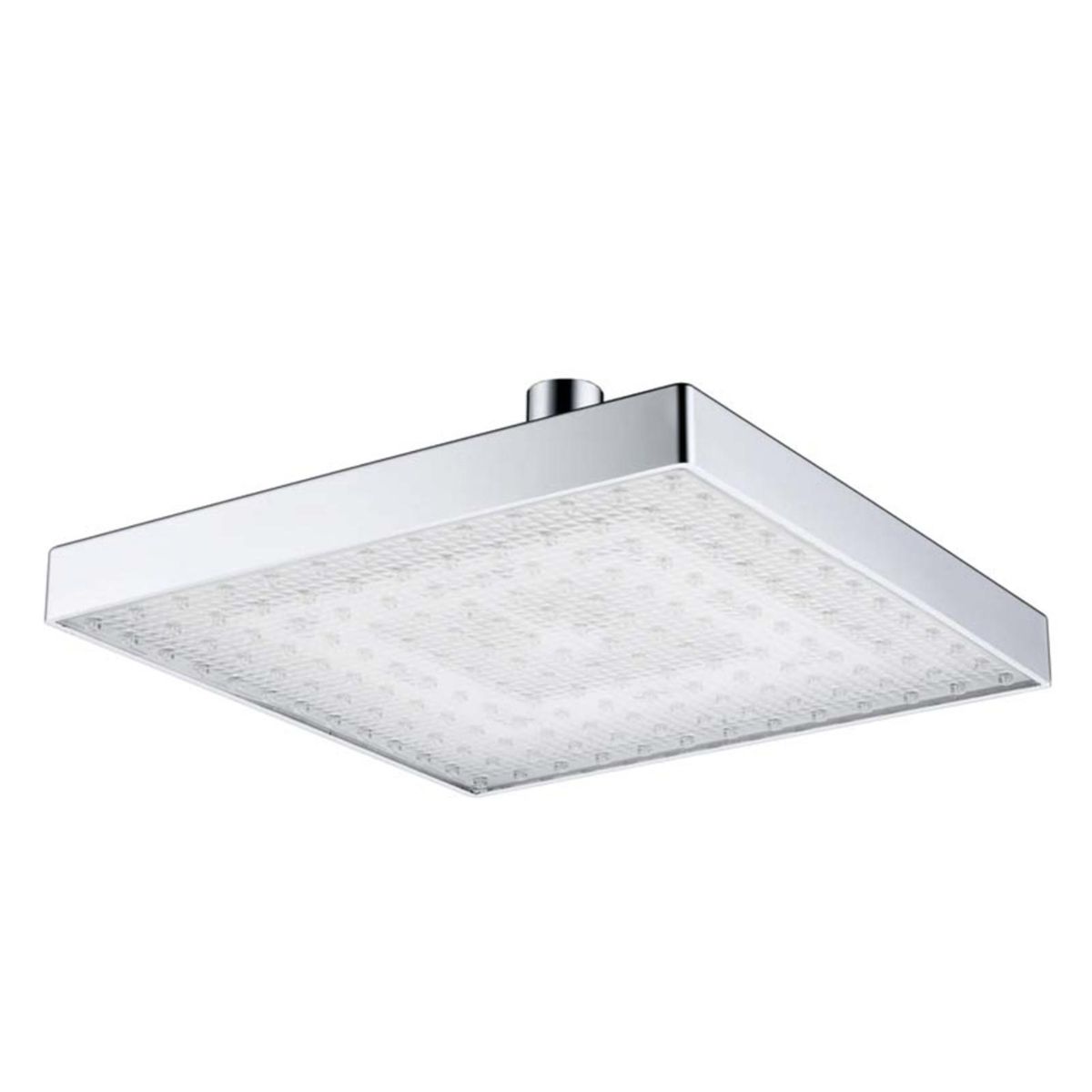 LED Rainfall Shower Head Square Shower Head Automatically RGB Color-Changing Temperature Sensor Showerhead for Bathroom