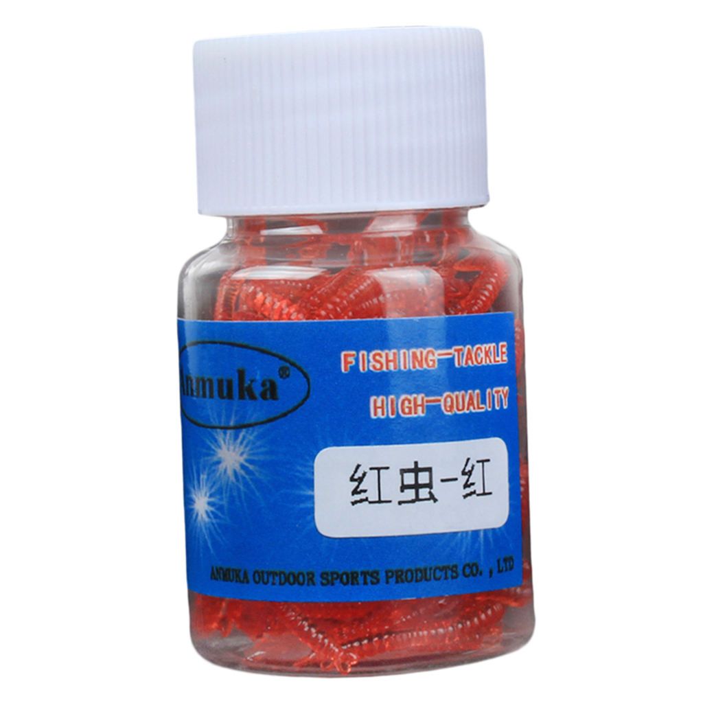 1 Box Imitation  Artificial Soft Bait   Red