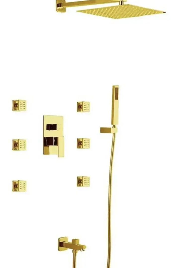 Quality 6 Ways Conceal Condict Shower With Body Jet — GOLD