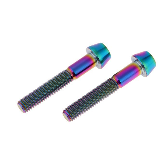 2x M6 Titanium Ti Screw Fairing  Taper Conical   M6x35mm