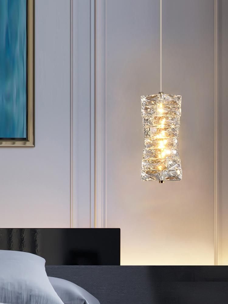 Modern light luxury crystal master bedroom bedside small chandelier