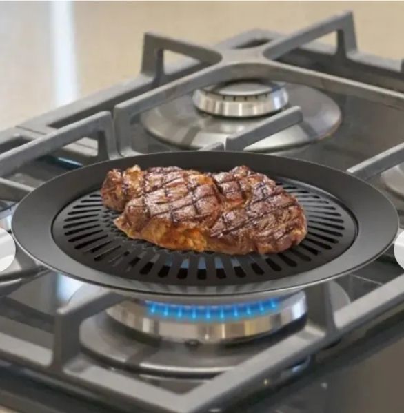 Smokeless Stove-Top Gas-Top Grill Indoor And Outdoor