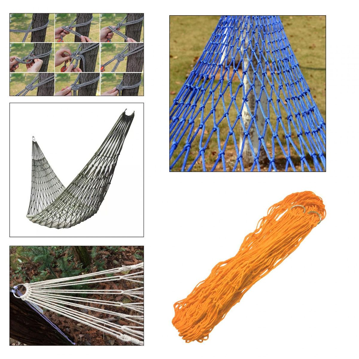 Nylon Mesh Hammock Durable Soft Lightweight Outside For