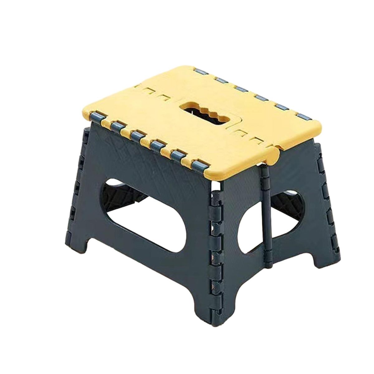 Folding Step Stool Compact Foot Stool Light-Weight Folding Chair Blue