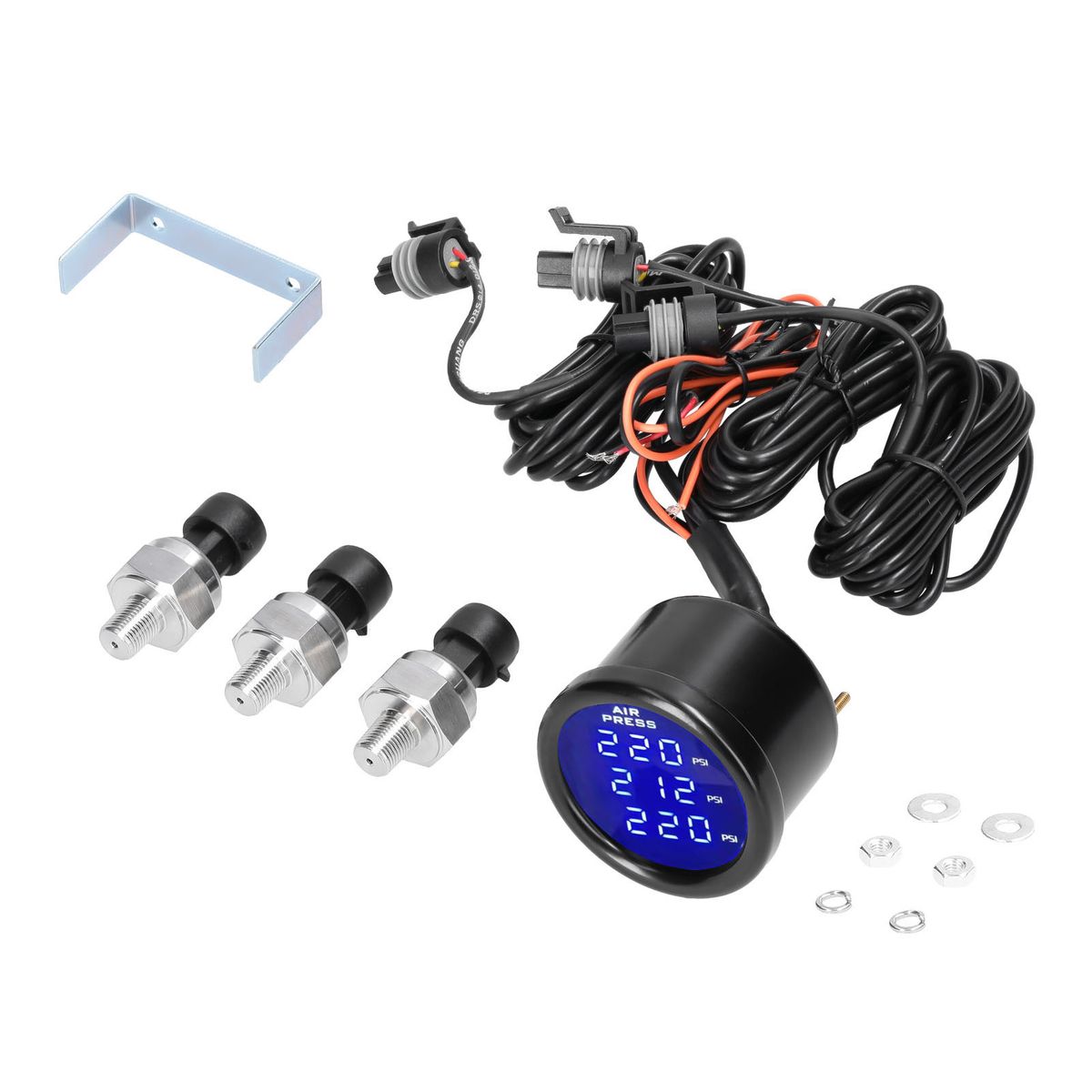 Triple Display Air Pressure Guage LED Digital Air Suspension