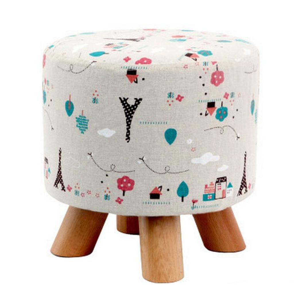 1pc Round   Footstools  Round Cushion  Stool Iron  28x18cm