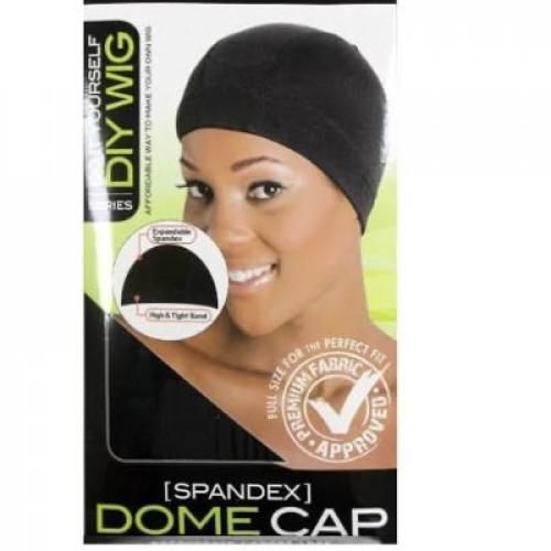 12 PCS - Spandex DIY Dome Braid And Wig Cap - Black