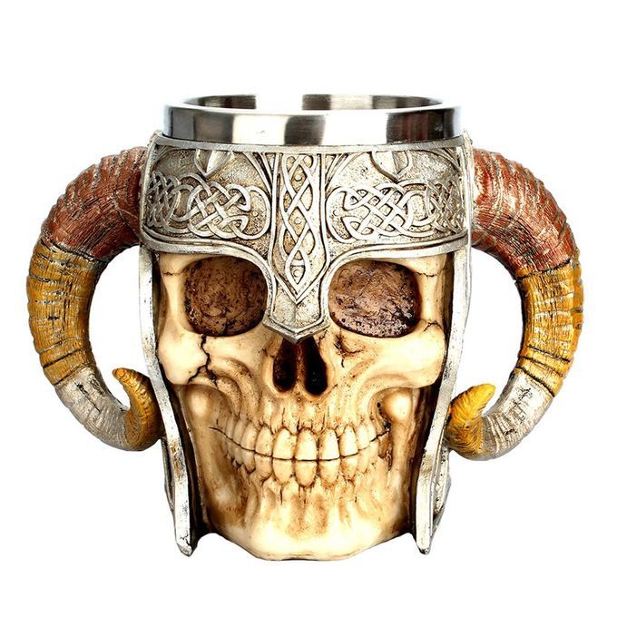 Stainless Steel Mug Skull  Coffee Cup Christmas Cup Bar Gift