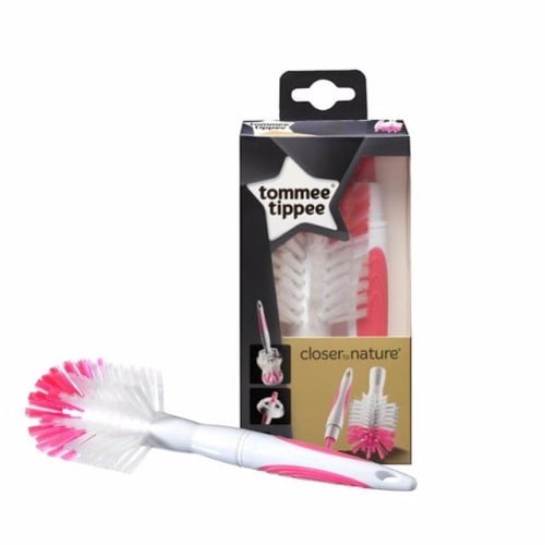 2 In 1 Bottle & Teat Brush - Pink