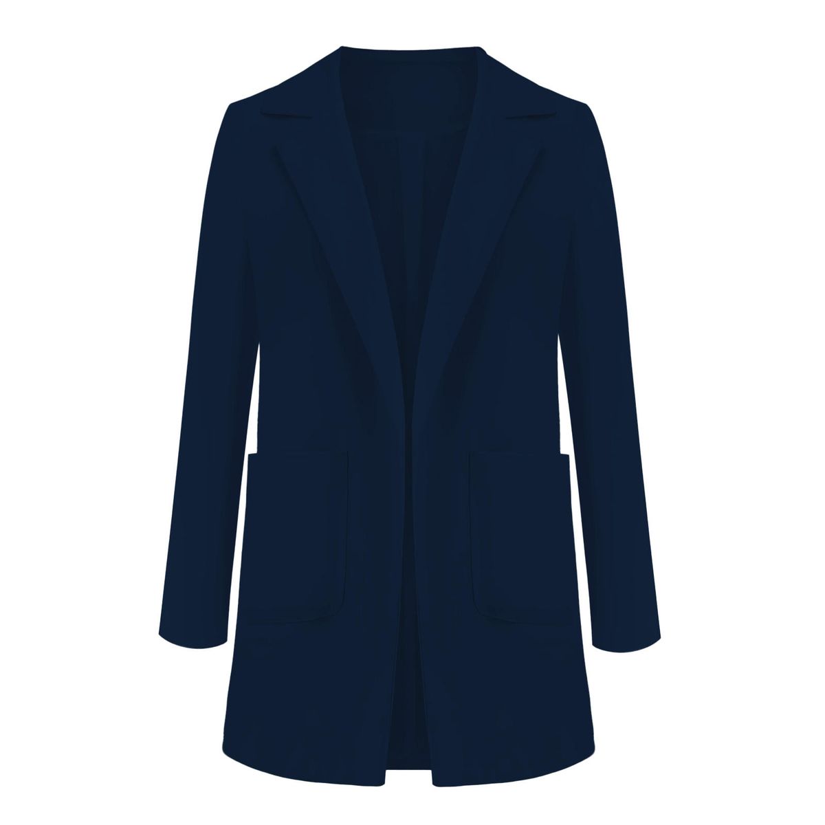 Women Cardigan Suit Casual Suits Lightweight Dark Blue 3XL