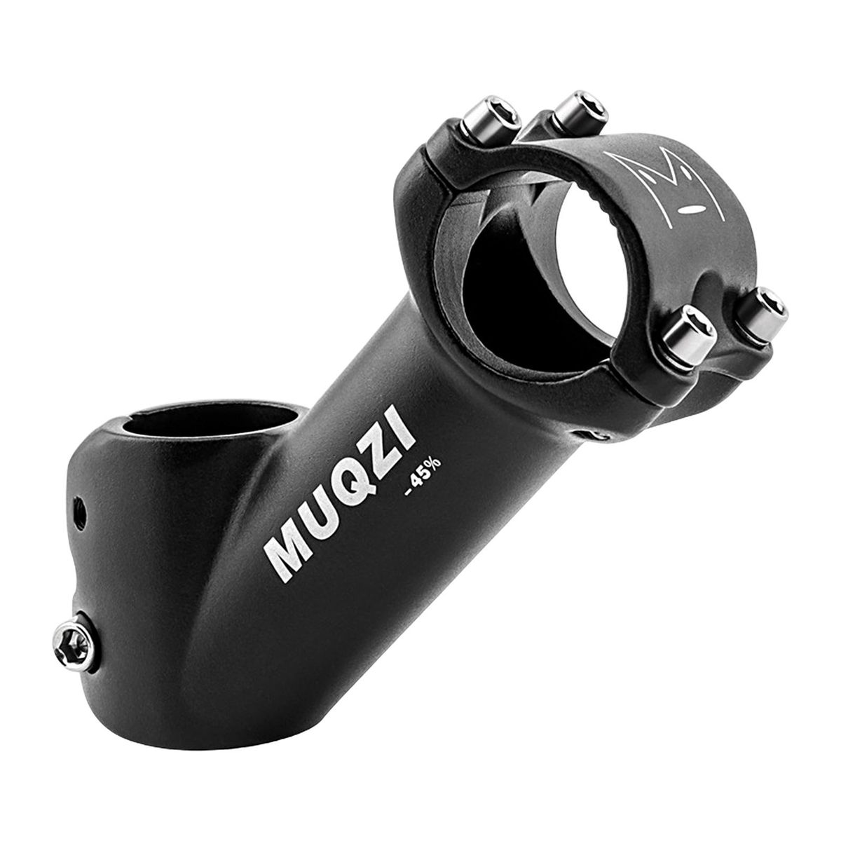 Handlebar Stem 31.8mm Aluminum Alloy Handlebar Stem Angle Riser Black