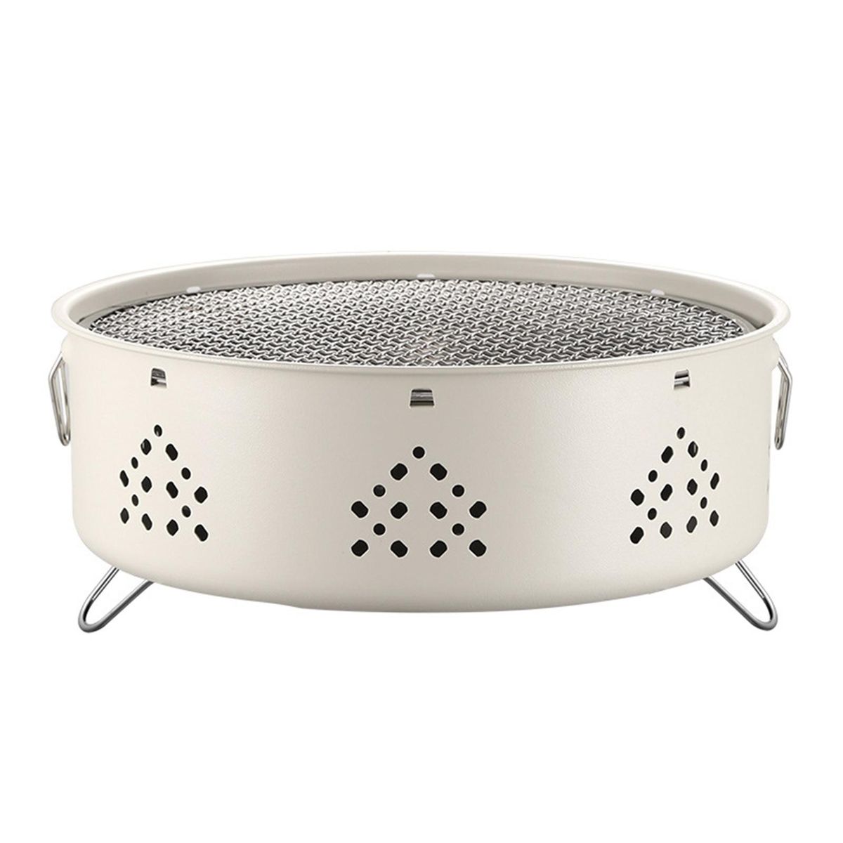 Ventilated Barbecue Grill Grillmaster Portable Stainless for Camping White