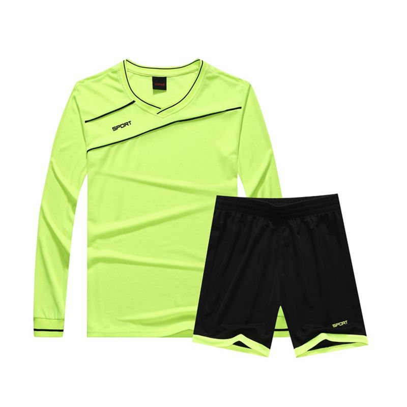 Sports Long Sleeve T-shirt Shorts Men Soccer Jersey Set