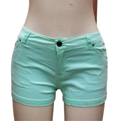 Ladies Casual Stretchy Shorts-teal
