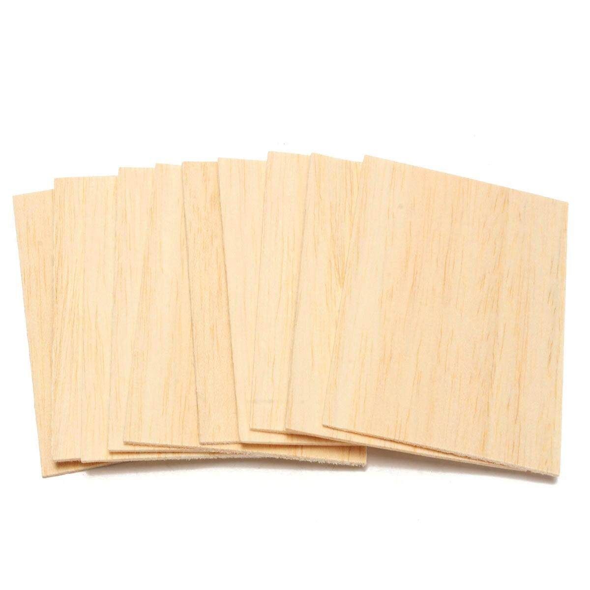 10Pcs Wooden Plate Model Balsa Wood Diy House Ship Light 150x100x2mm