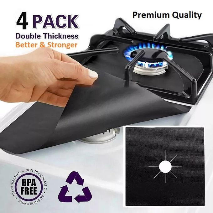 Gas Stove Anti-Grease Mat - Black
