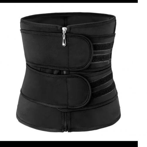 DOUBLE TRIMMER WAIST AND TUMMY BELT--BLACK