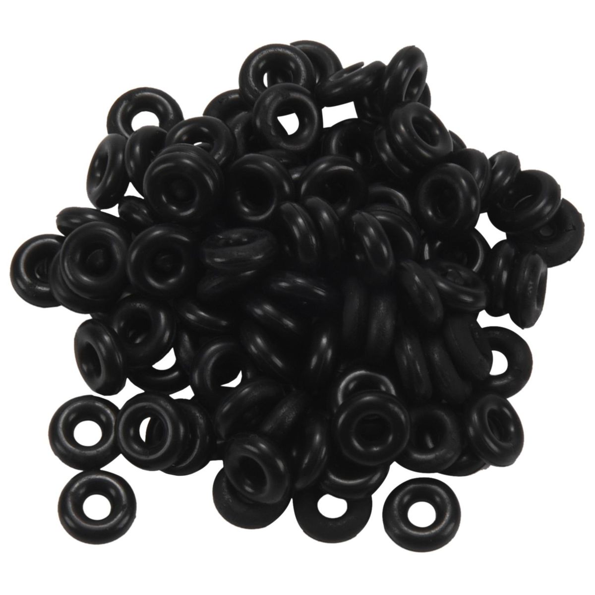 100pcs Rubber Terminal Round Fishing O Rings Nonslip Stopper