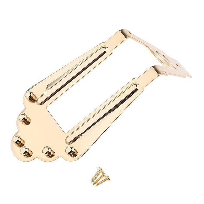 Metal 6 String Guitar Tailpiece Bridge For Archtop Jazz Guitar Musical
