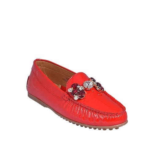 Red Patent Leather With Crystal